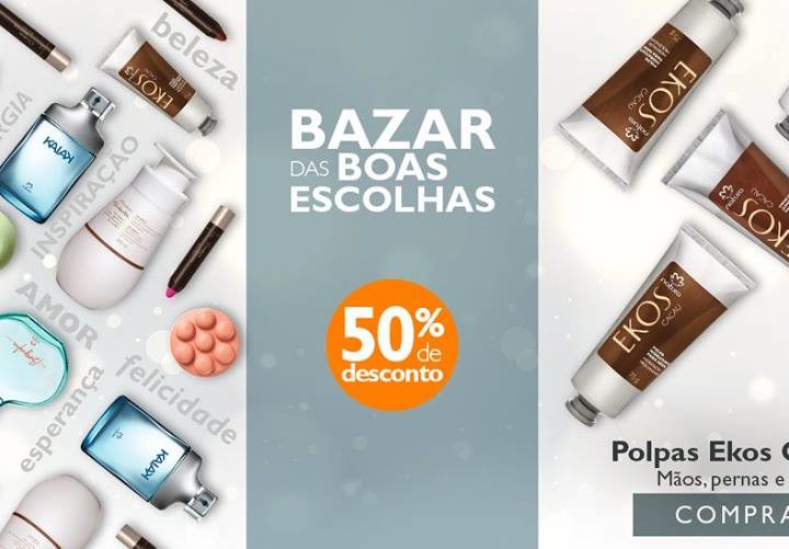 Revista Natura com até 50% de desconto – Bazar das Boas Escolhas